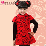 2013新款儿童唐装中国红棉袄