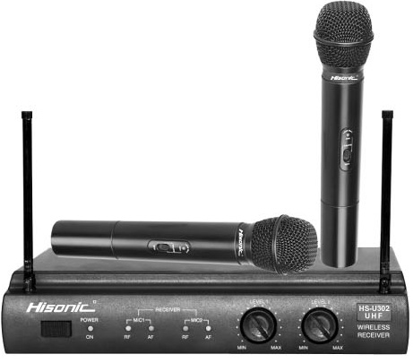 Hisonic HSU302 UHF wireless microphones